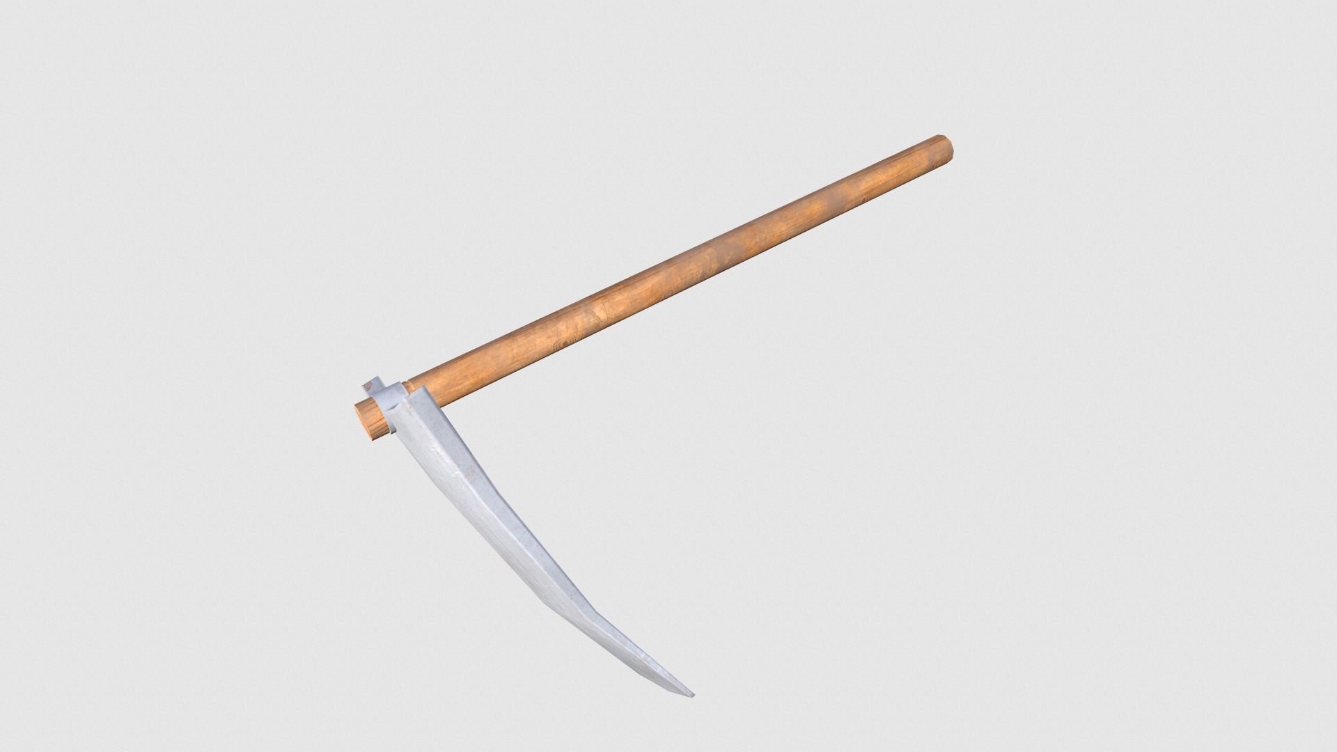 Shovel Low-poly 3D model_5