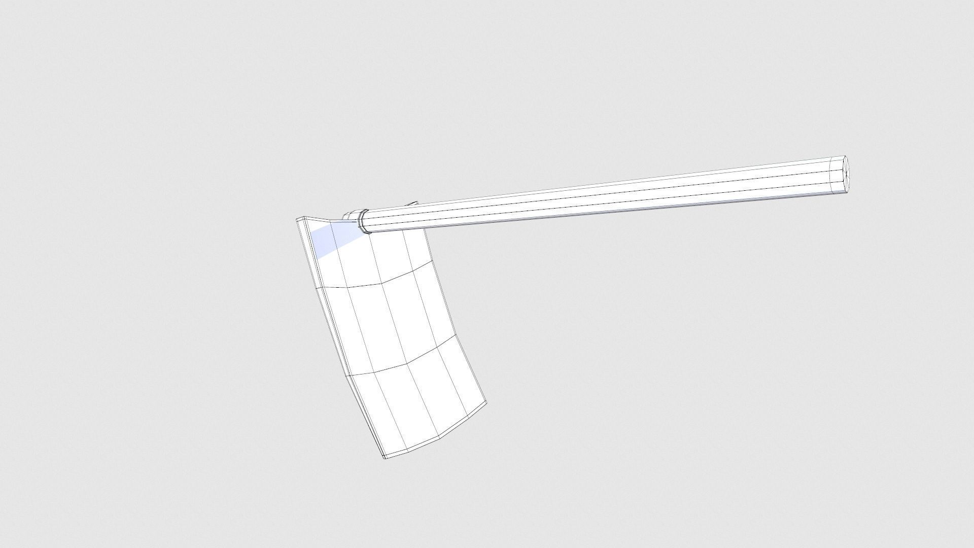 Shovel Low-poly 3D model_7