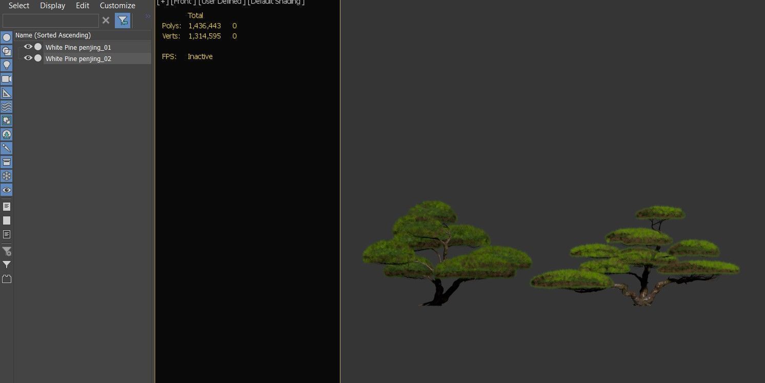 White Pine Penjing 3D model_4