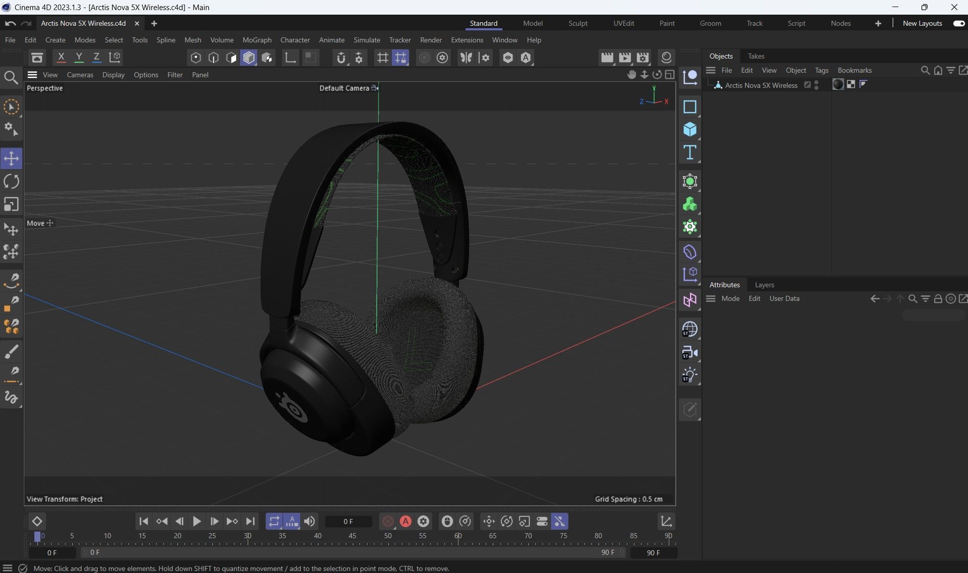Arctis Nova 5X Wireless Low-poly 3D model_14