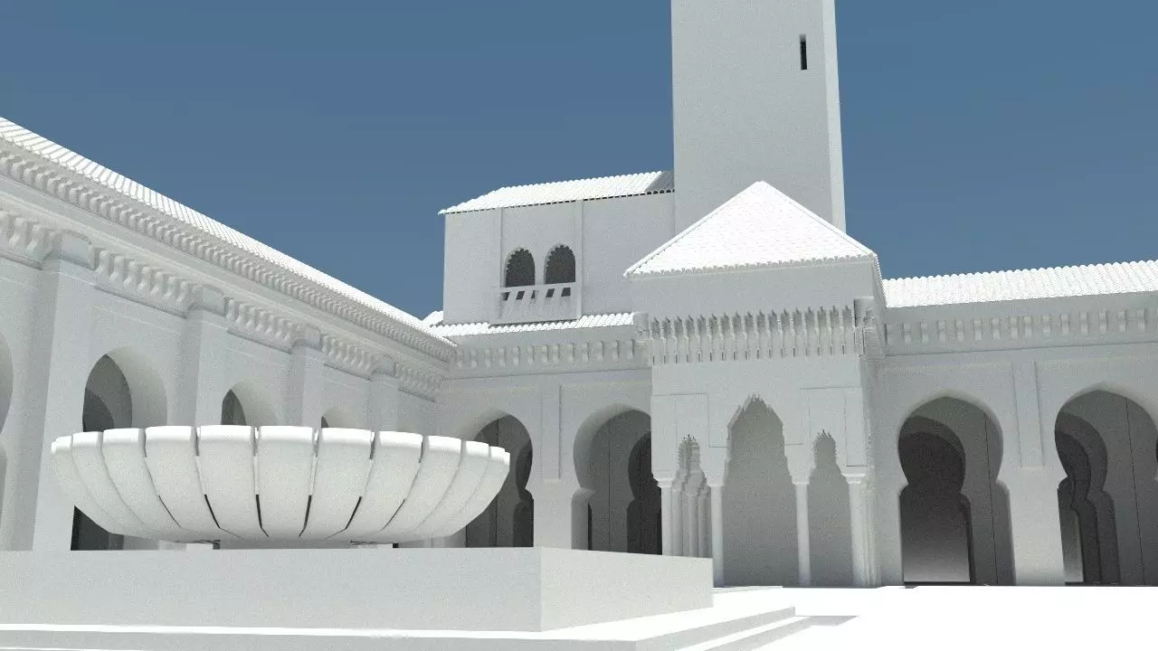Al-Qarawiyyin Mosque 3D 3D model_0