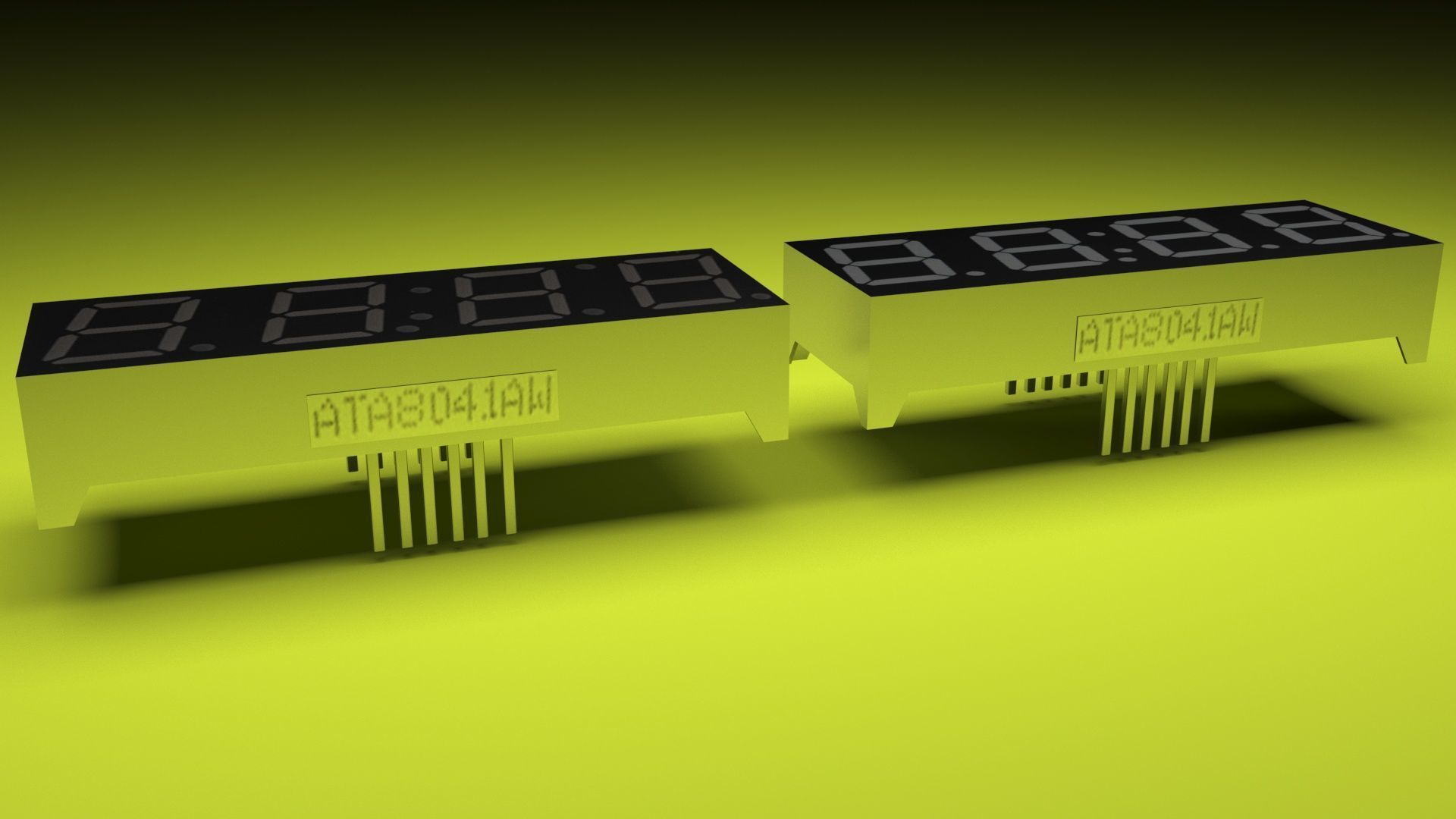 Clock 7 Segmented LED 3D model_7