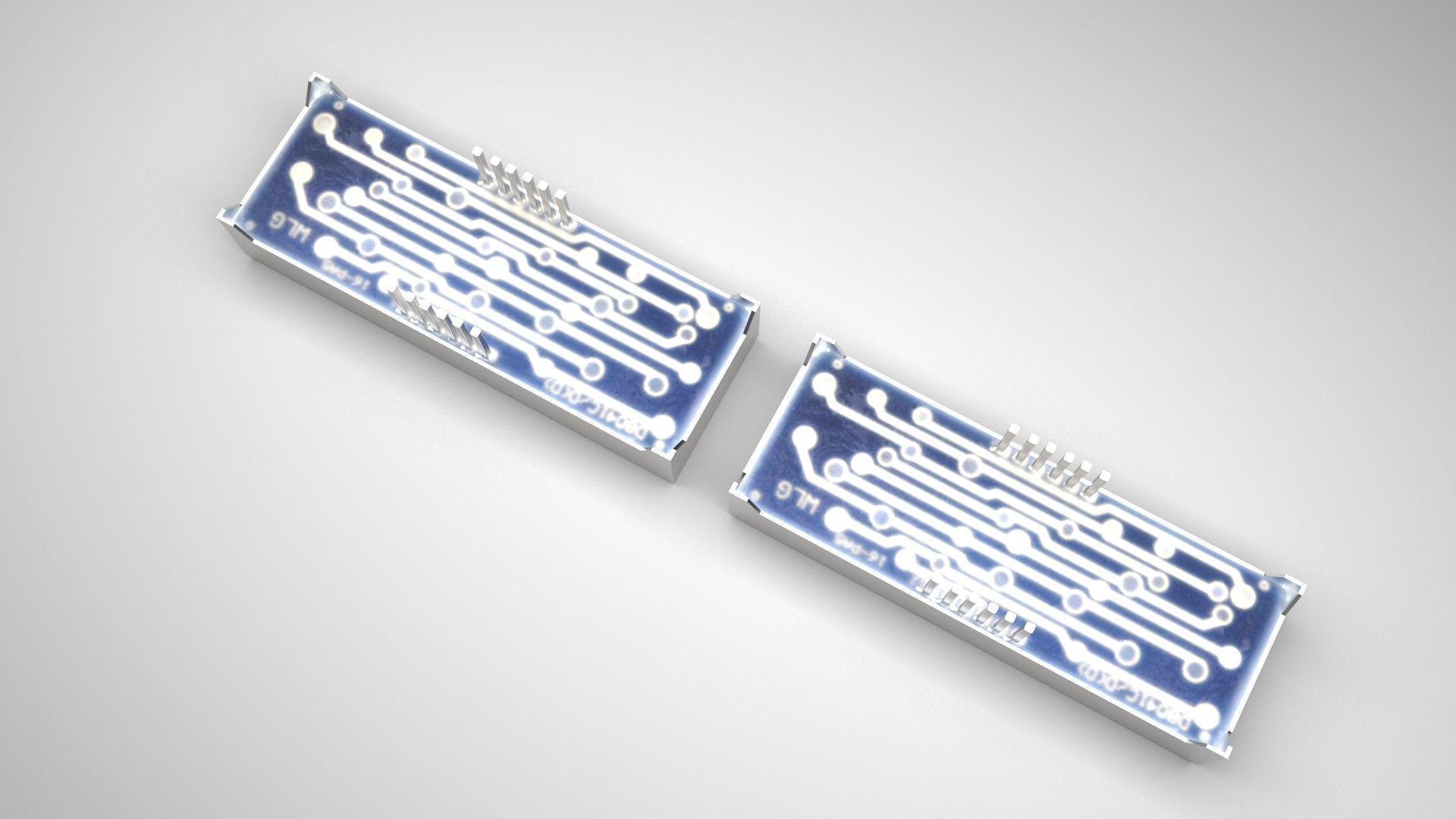 Clock 7 Segmented LED 3D model_4