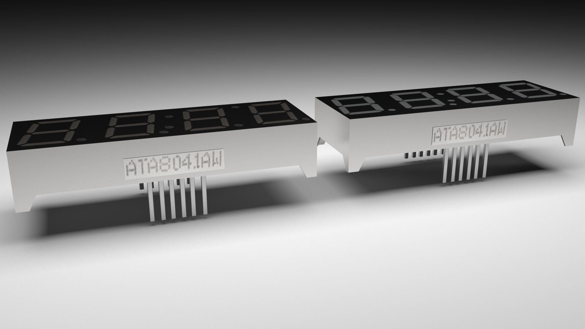 Clock 7 Segmented LED 3D model_6