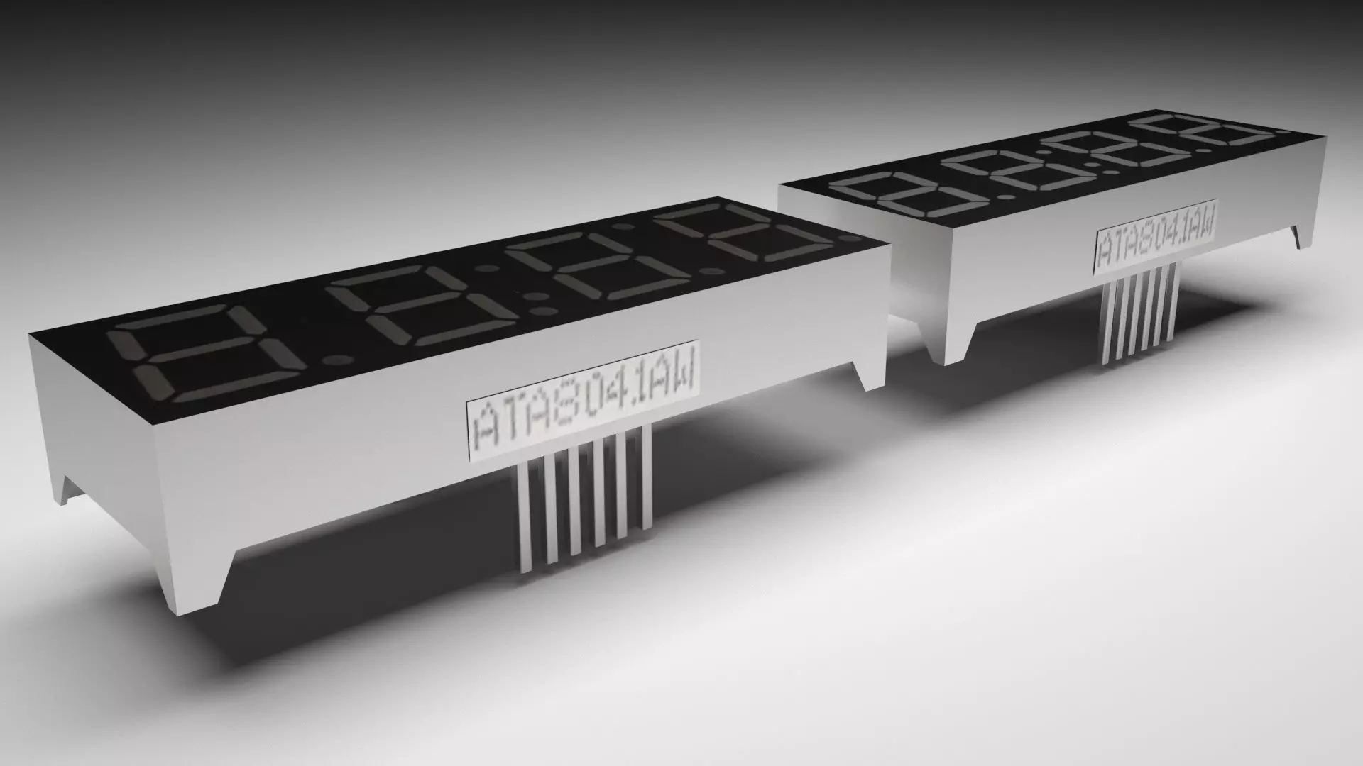 Clock 7 Segmented LED 3D model_0