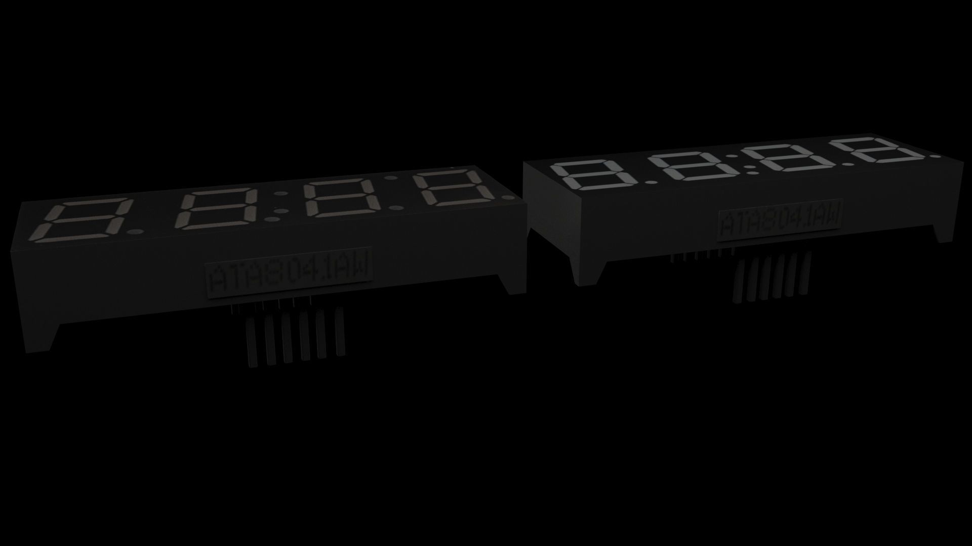 Clock 7 Segmented LED 3D model_8