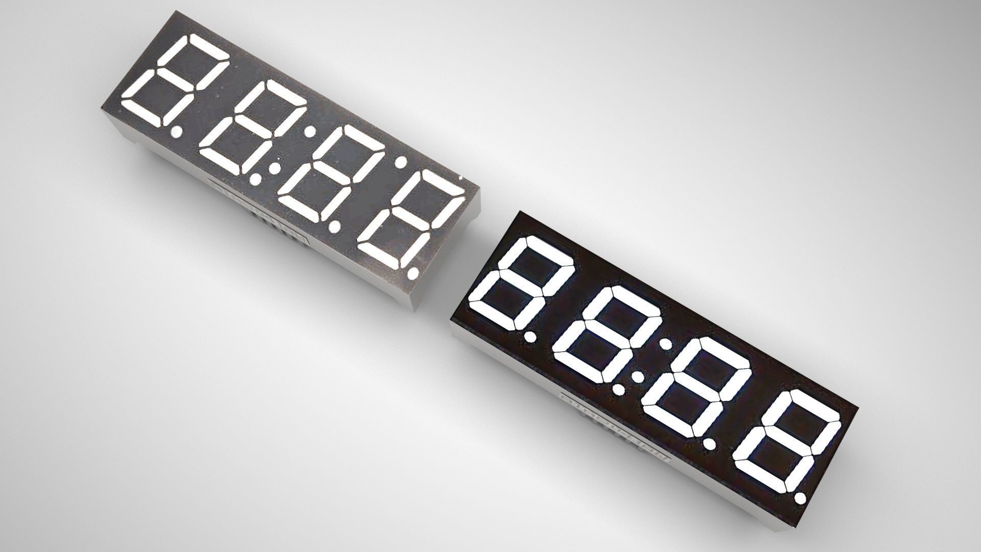 Clock 7 Segmented LED 3D model_1