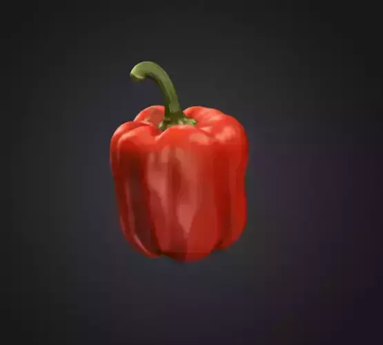 Red Bell Pepper 3D Model