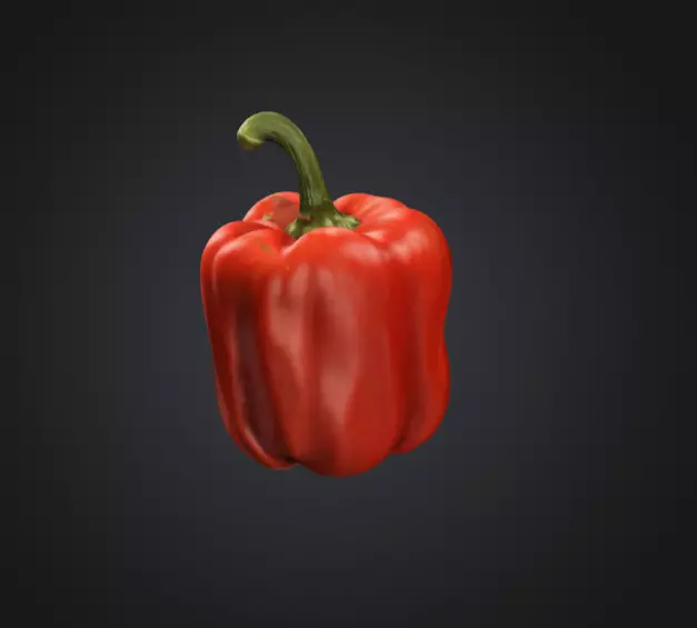 Red Bell Pepper 3D Model 3D model_0