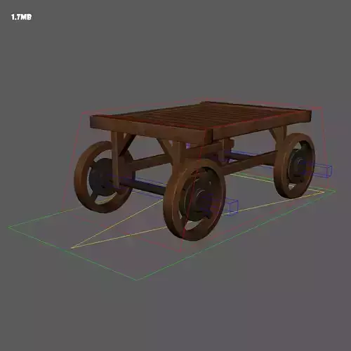 Cart Wood RIG for Maya and Game Engine