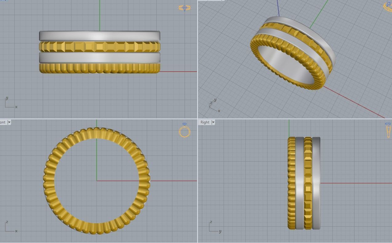 Boucheron Ring 3D print model_7