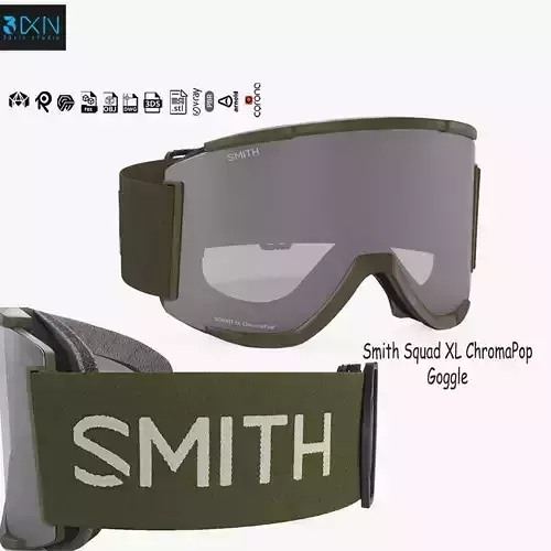 Smith Squad XL ChromaPop Ski Goggle 3D model