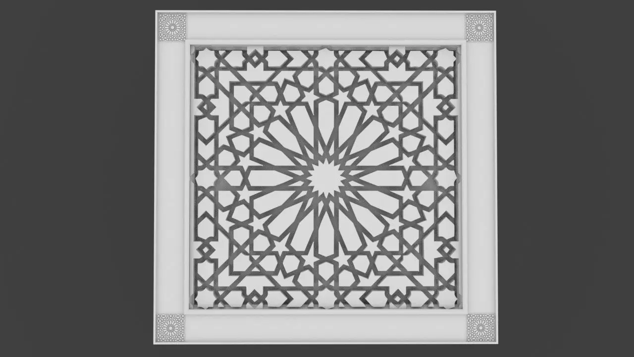 Ceiling 3D model style Arabic morocco ceiling 3D model_3