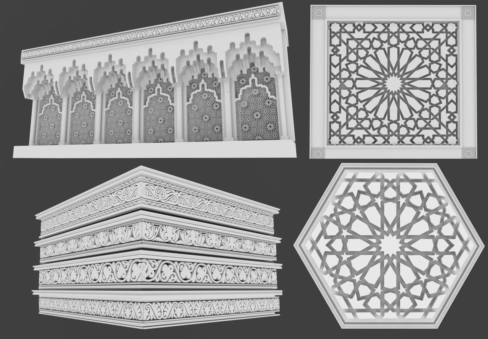 Ceiling 3D model style Arabic morocco ceiling 3D model_0