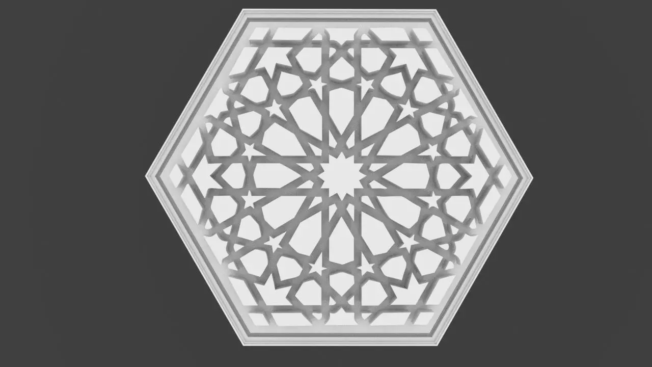 Ceiling 3D model style Arabic morocco ceiling 3D model_4