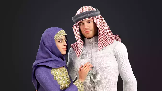 Arab couple Rigged
