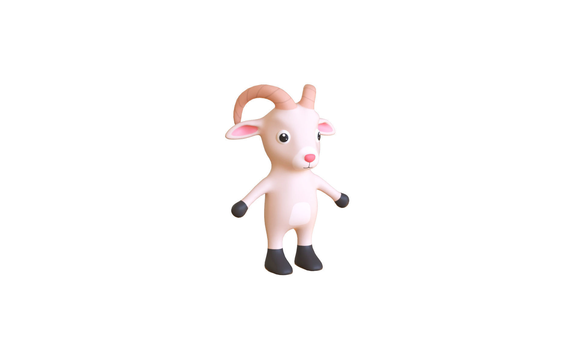 High-Quality 3D Cute Goat - Animated for Games Low-poly 3D model_6
