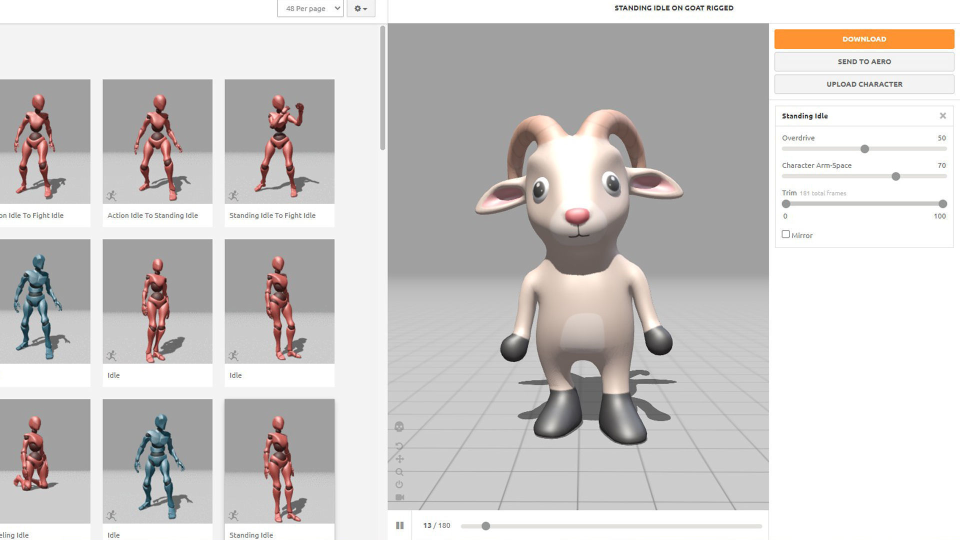 High-Quality 3D Cute Goat - Animated for Games Low-poly 3D model_2