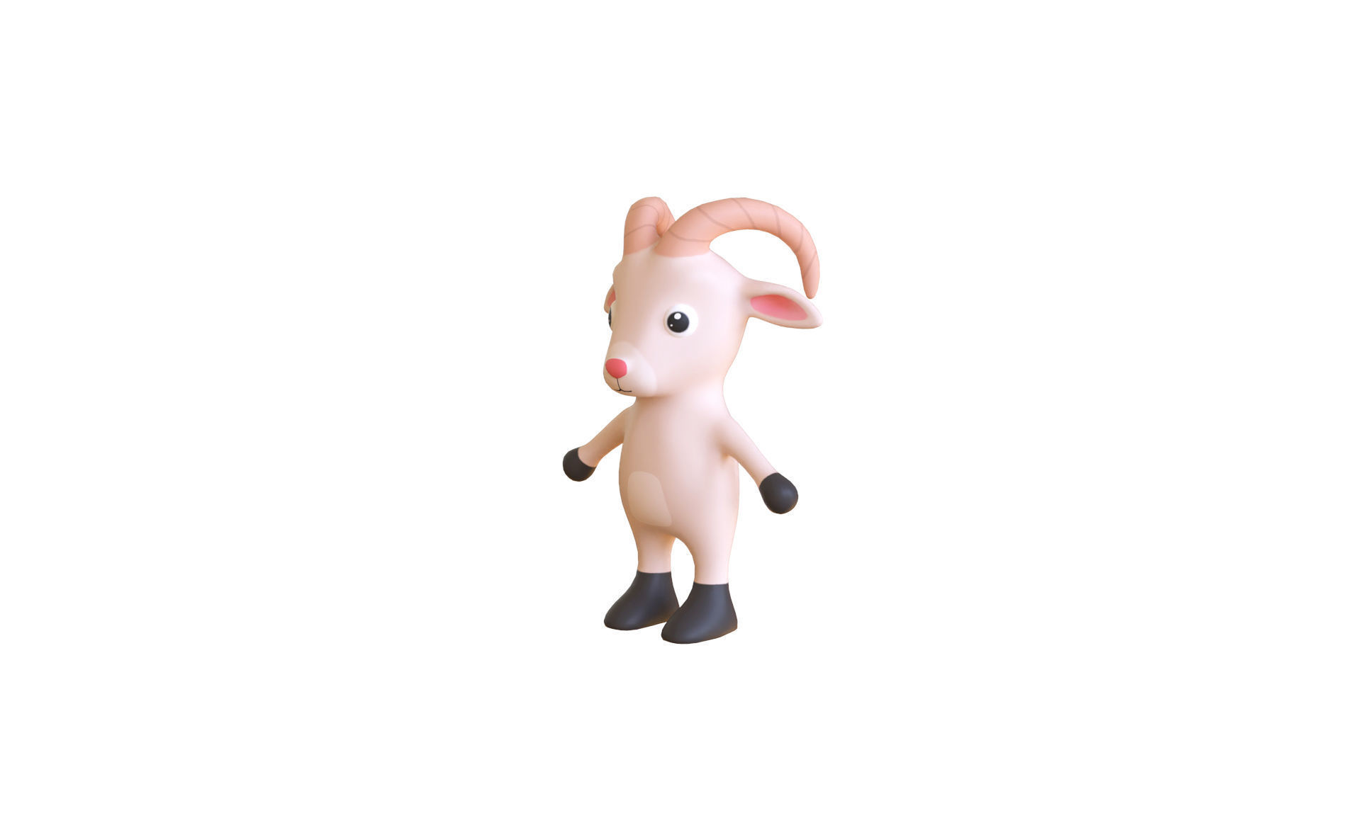 High-Quality 3D Cute Goat - Animated for Games Low-poly 3D model_9
