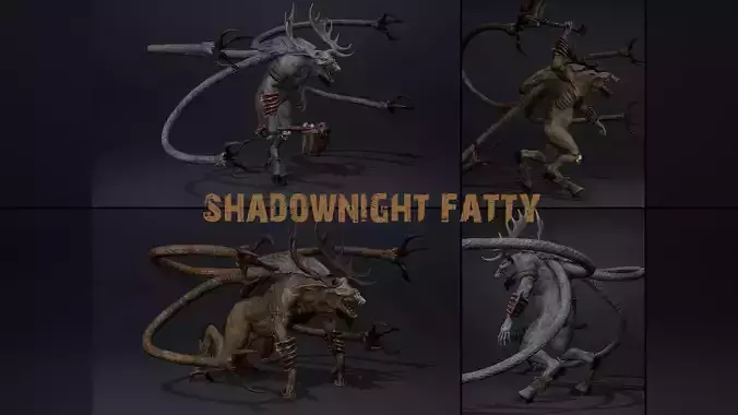 Shadownight Fatty Low-poly 3D model