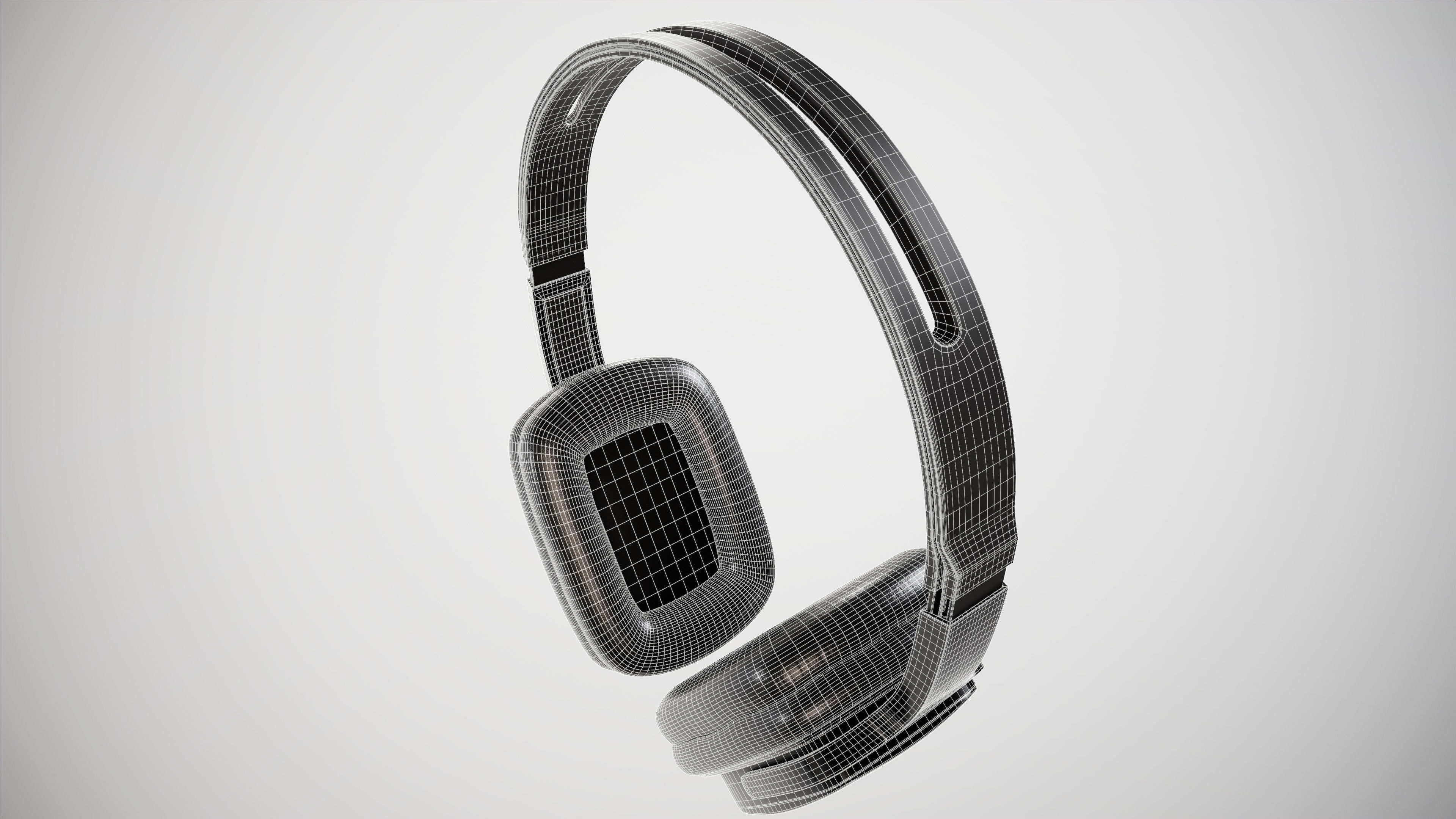 Wireless Headphone 3D model Low-poly 3D model_9