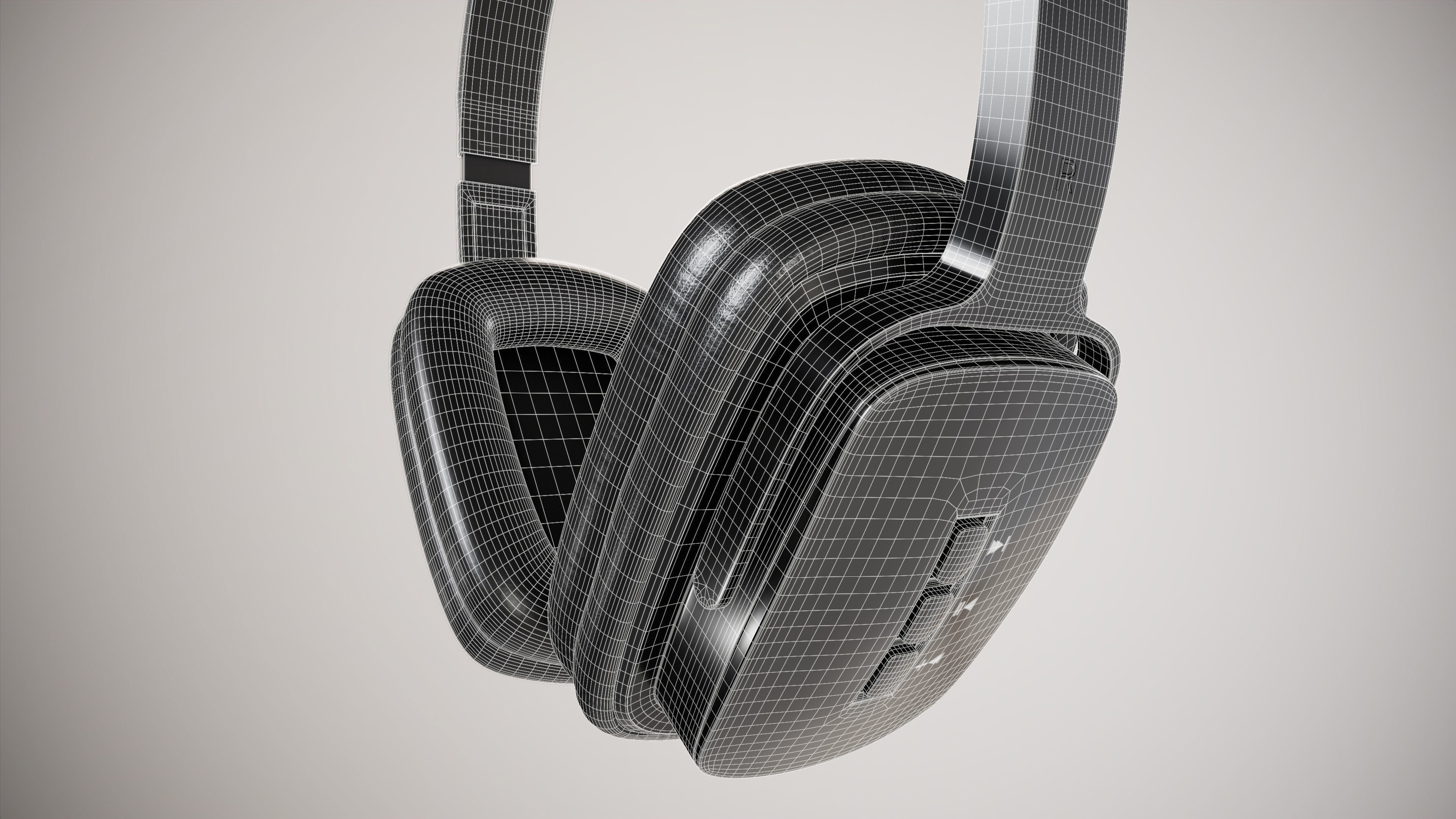 Wireless Headphone 3D model Low-poly 3D model_6