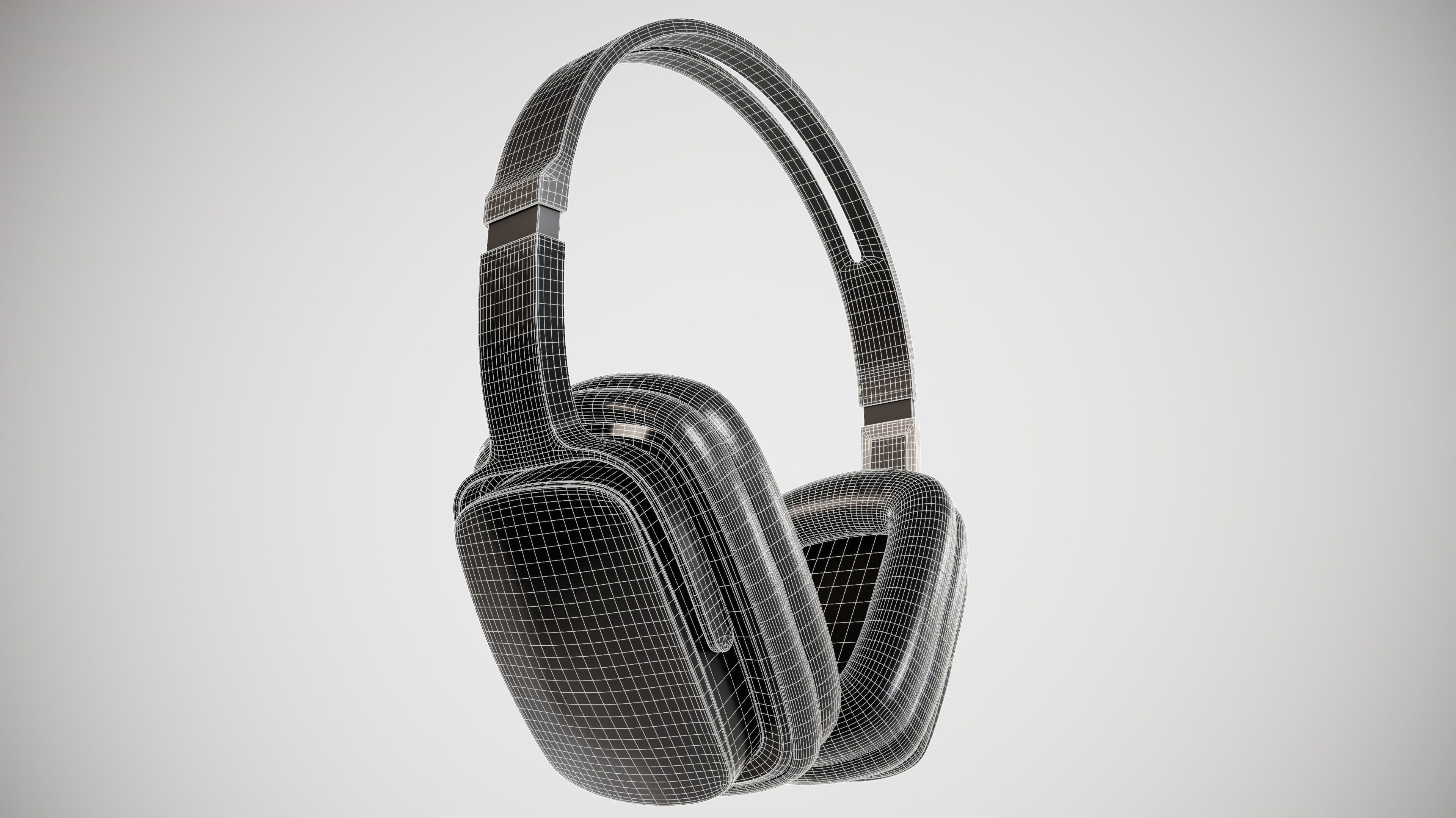 Wireless Headphone 3D model Low-poly 3D model_8