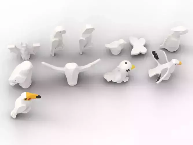PixelBricks3D - LEGO Air Animal Accessory Pack  3D print model