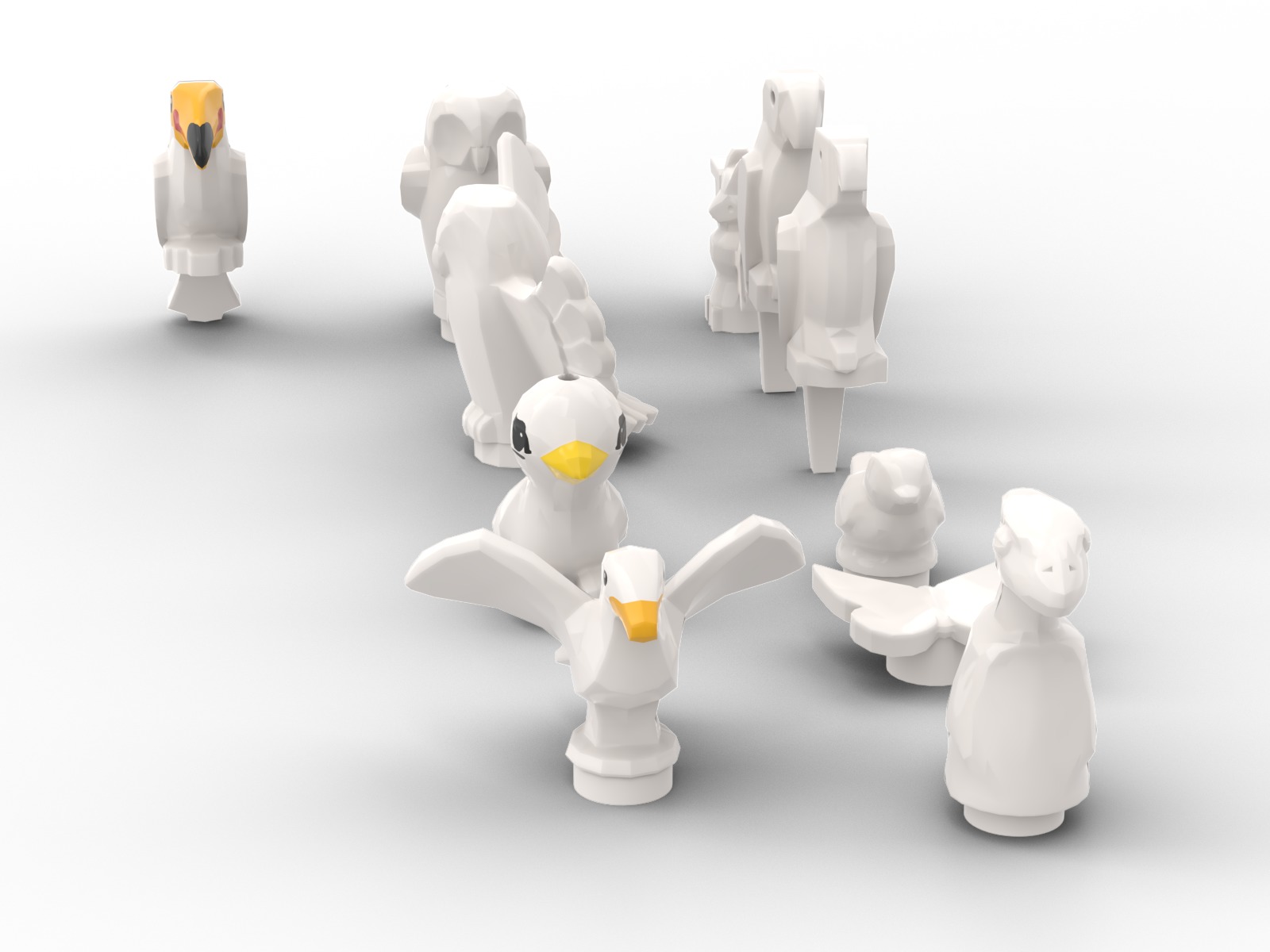 PixelBricks3D - LEGO Air Animal Accessory Pack  3D print model_1