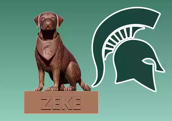 Zeke the Wonder Dog - Michigan State University Spartan football