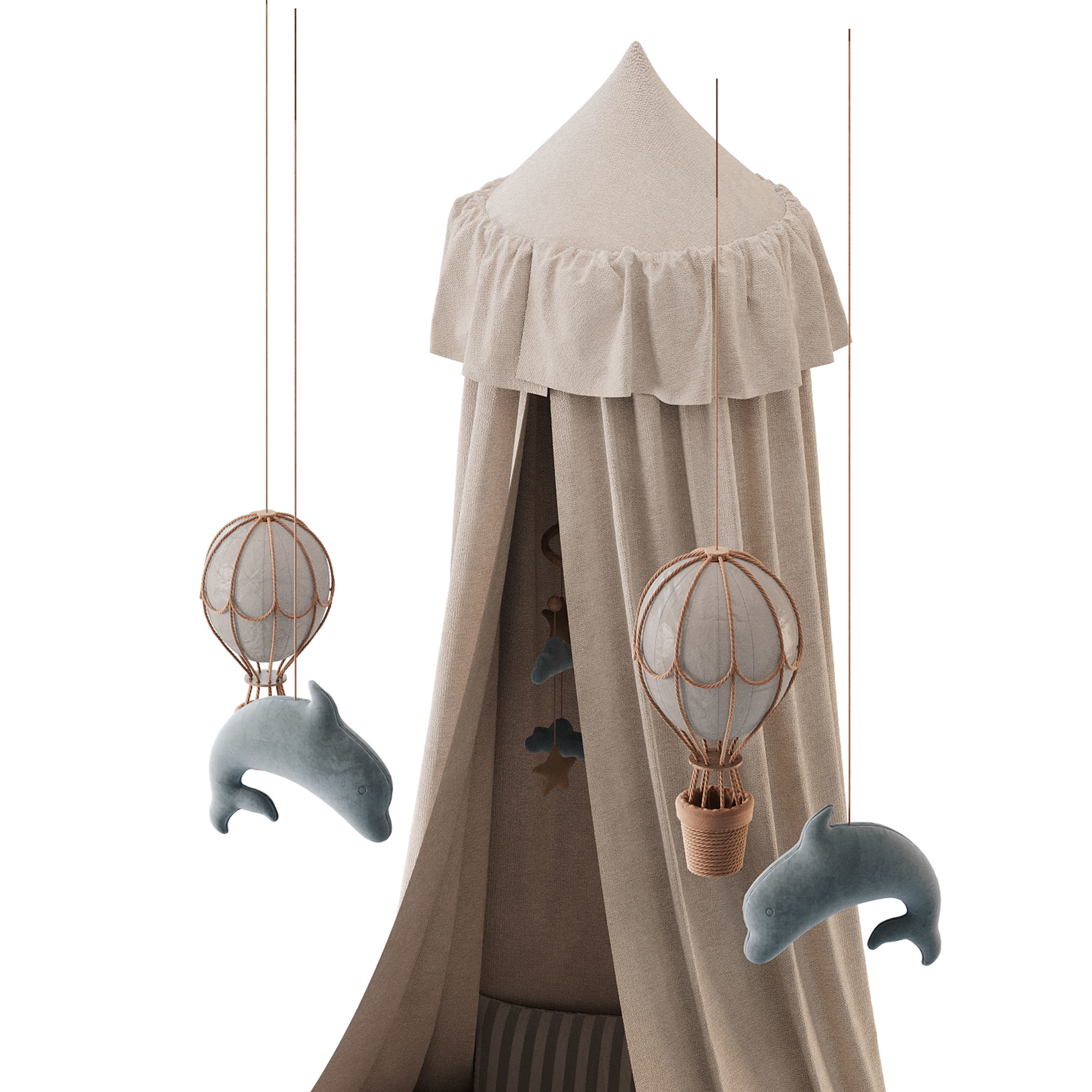 Baby bed 3 3D model_7