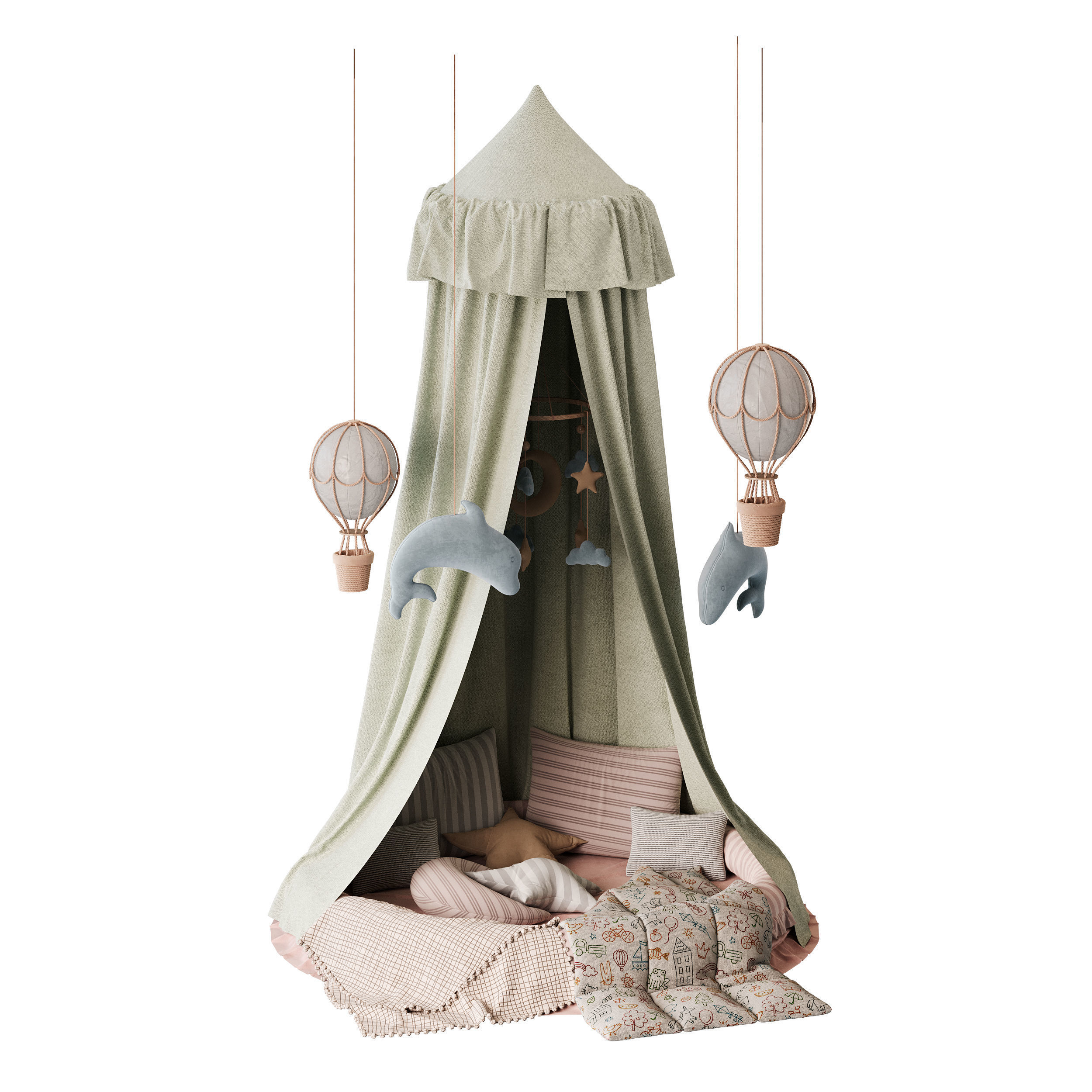 Baby bed 3 3D model_10