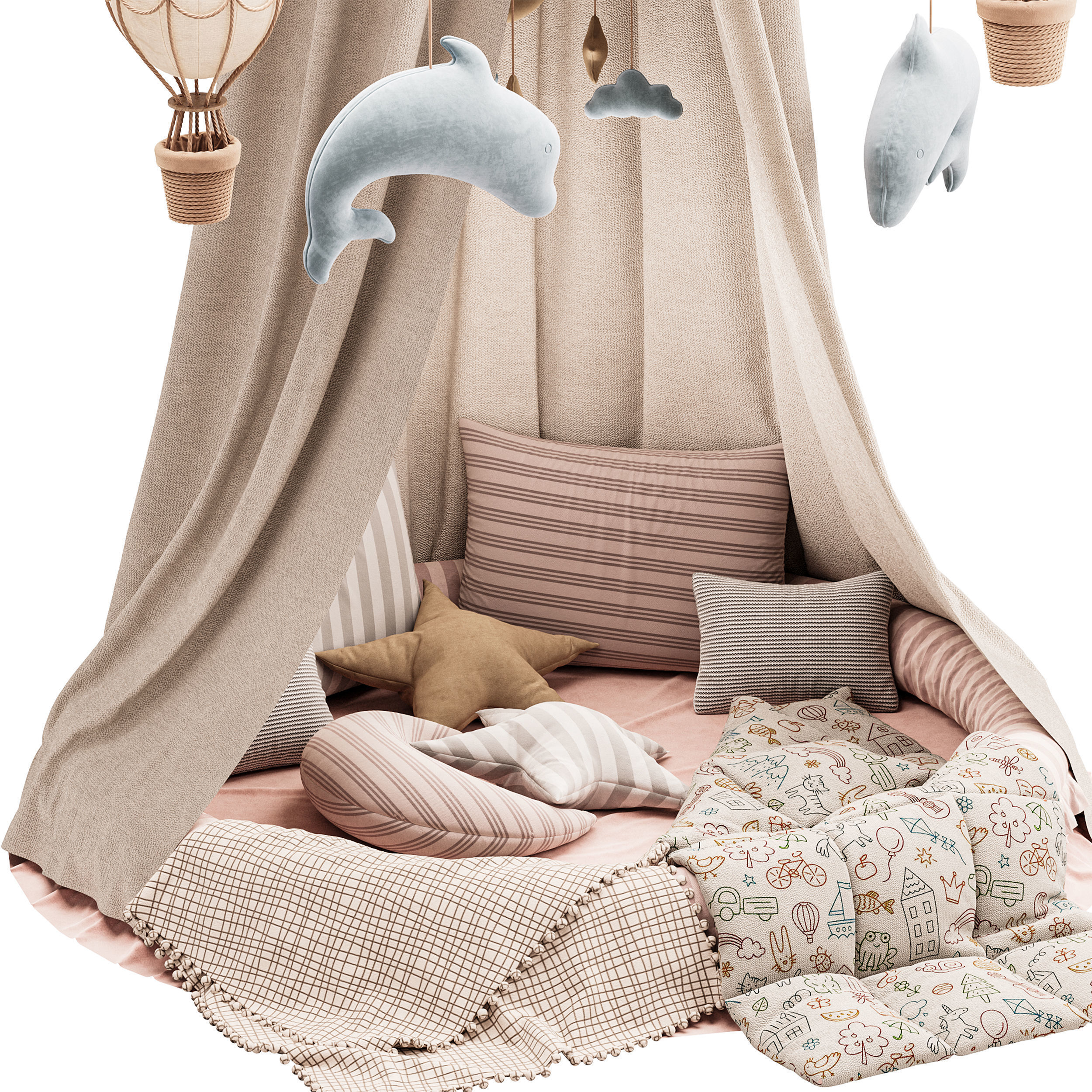 Baby bed 3 3D model_11