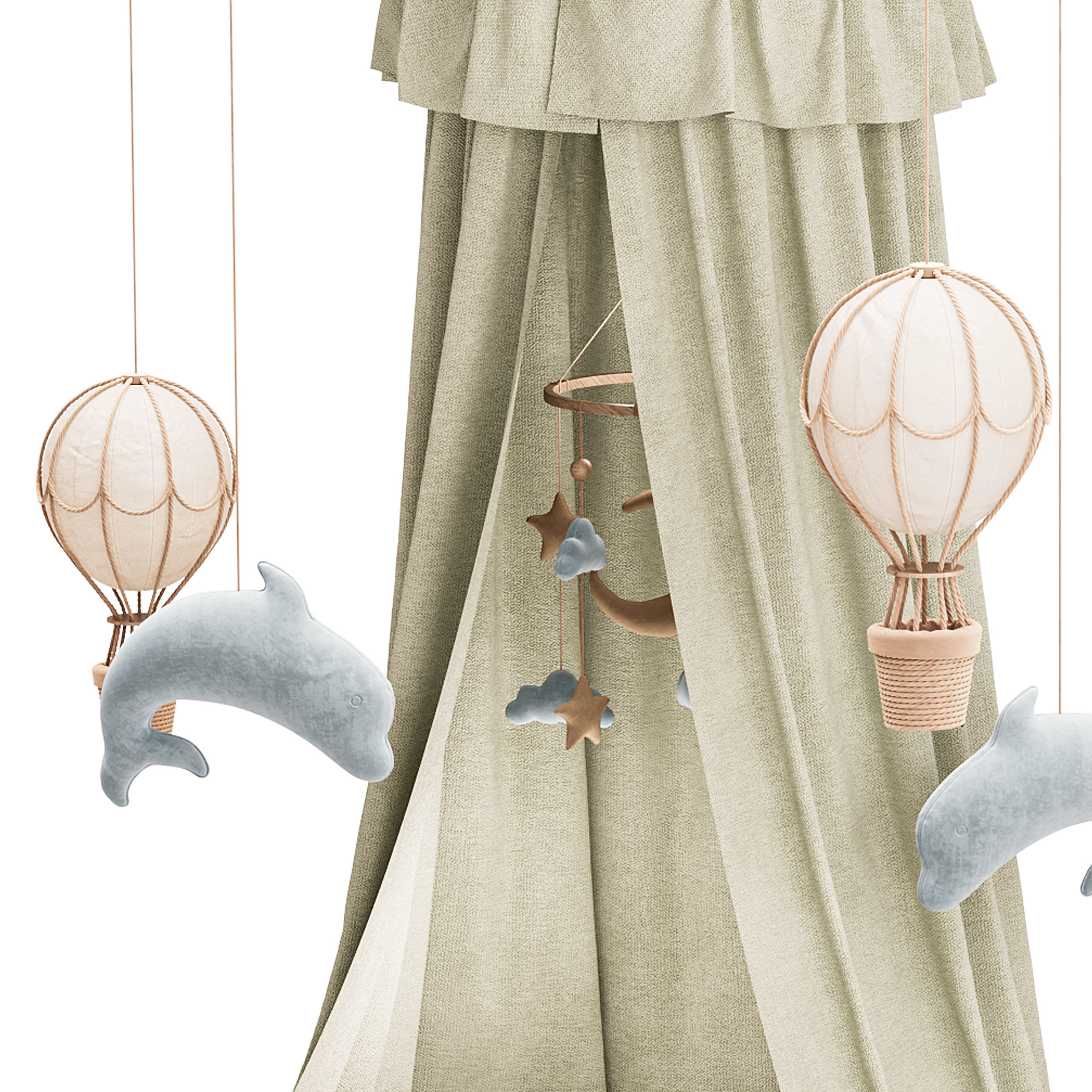 Baby bed 3 3D model_6