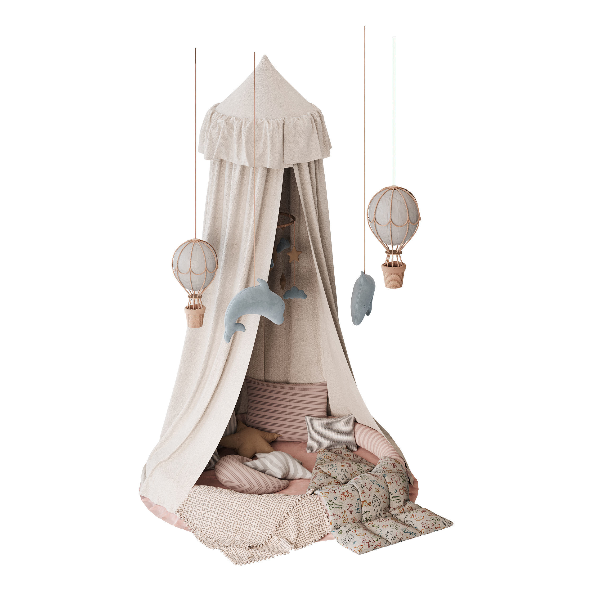 Baby bed 3 3D model_2