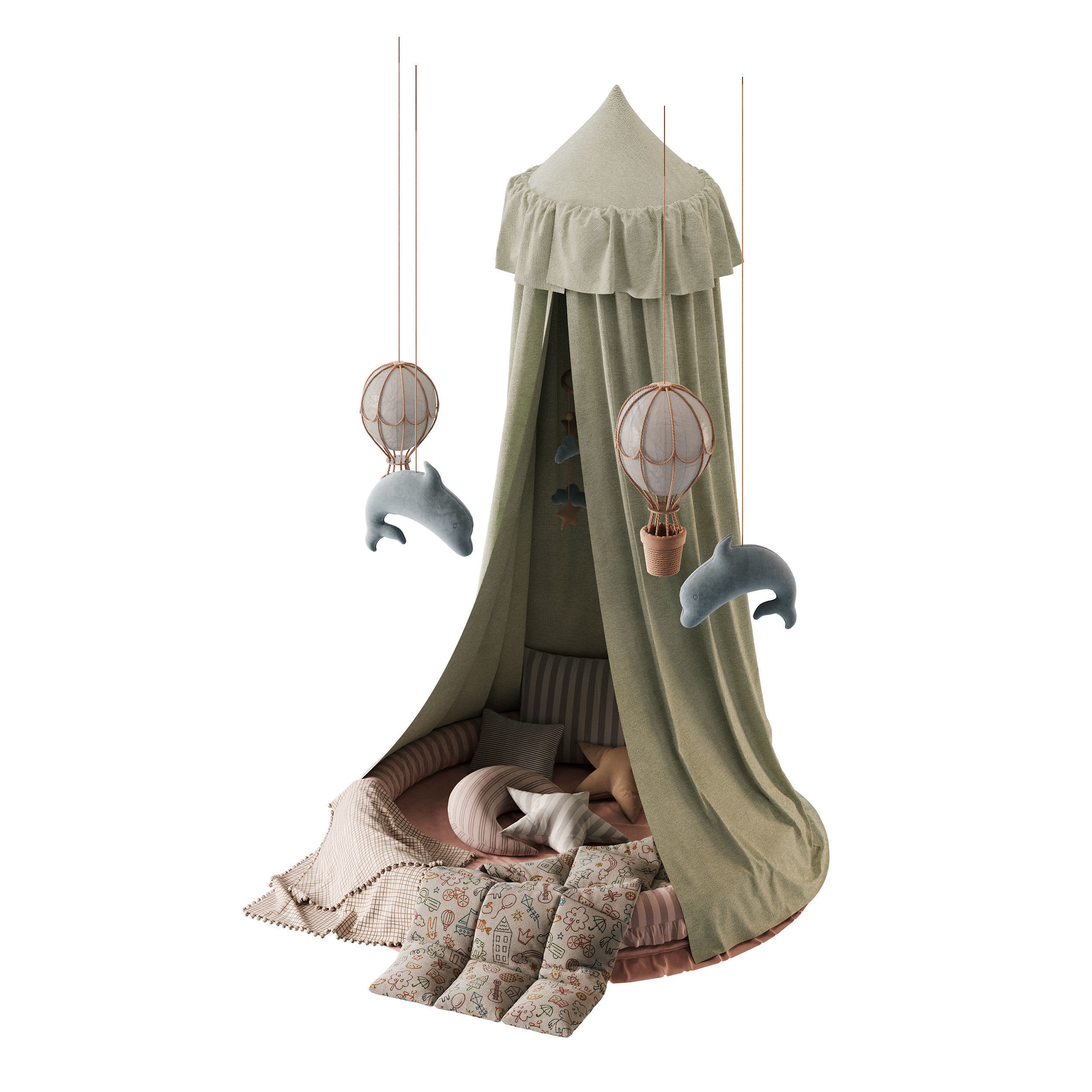 Baby bed 3 3D model_3