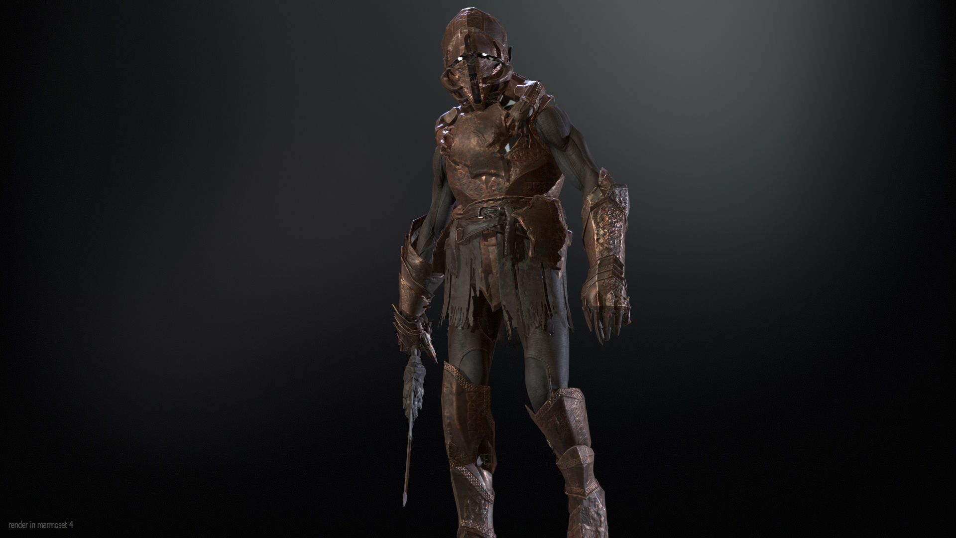 SkinnyOrc20 Low-poly 3D model_5