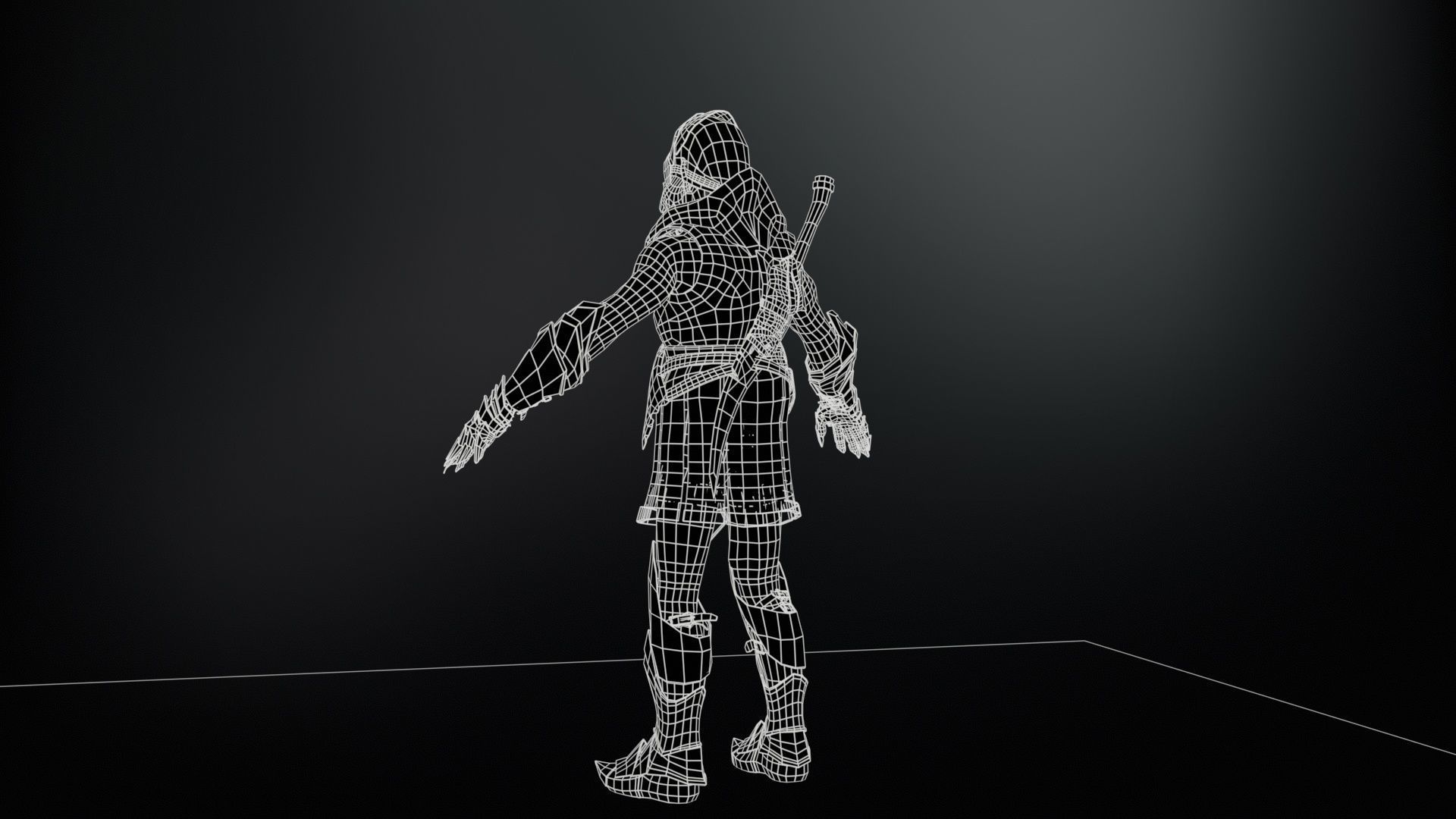 SkinnyOrc20 Low-poly 3D model_19