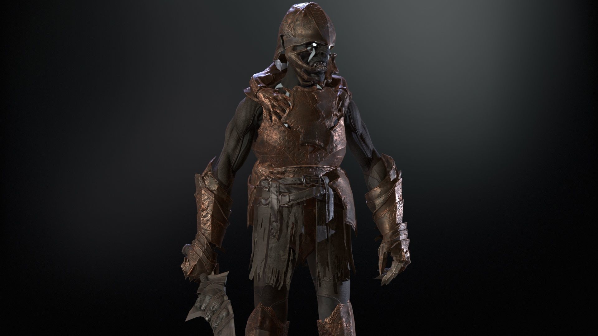 SkinnyOrc20 Low-poly 3D model_12