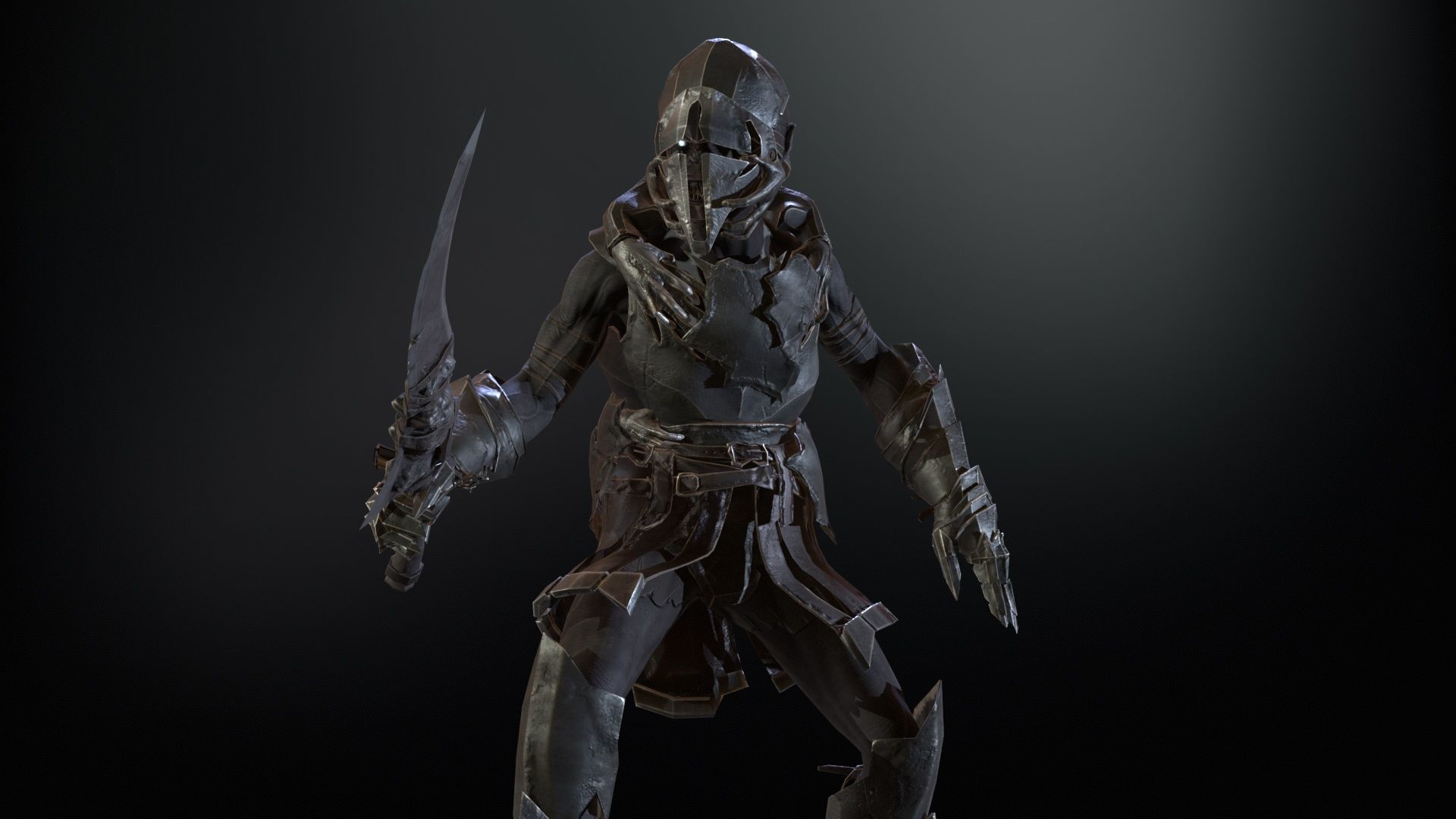 SkinnyOrc20 Low-poly 3D model_6