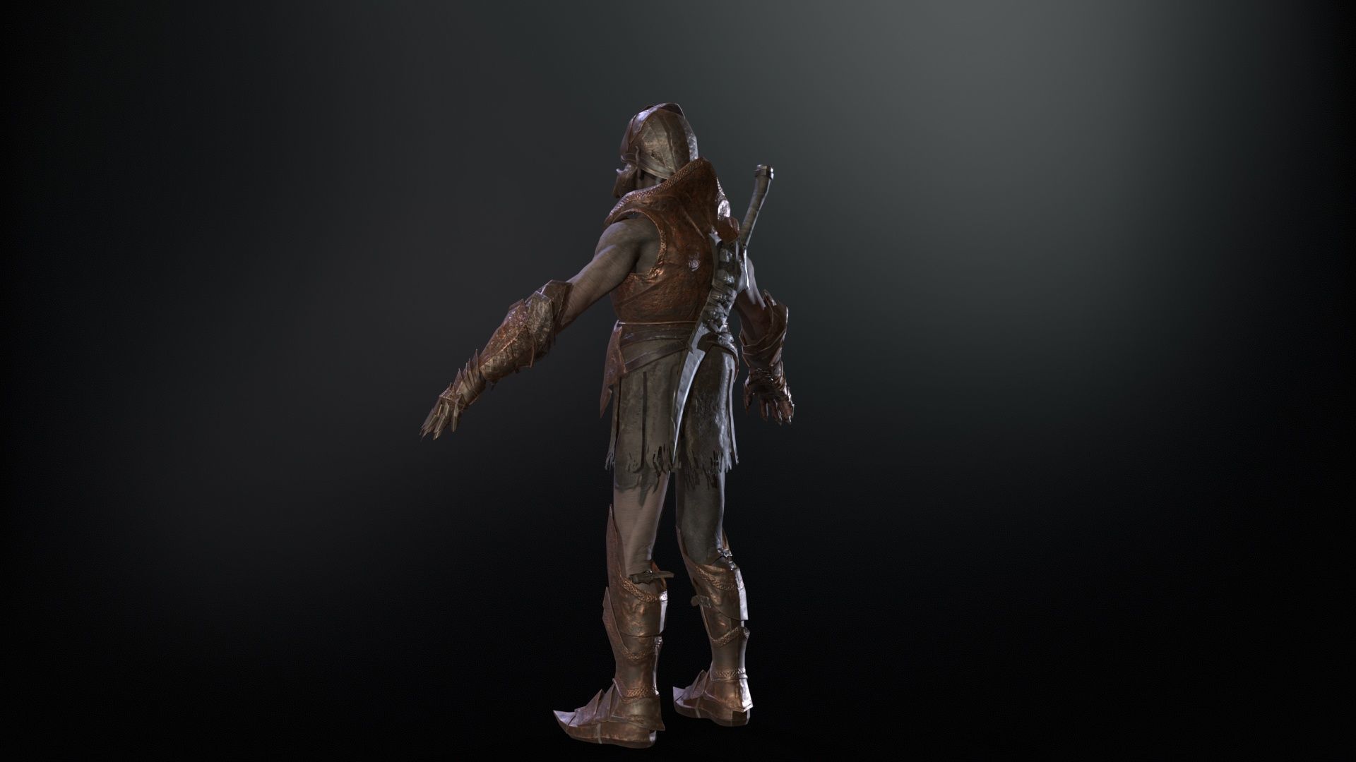 SkinnyOrc20 Low-poly 3D model_17