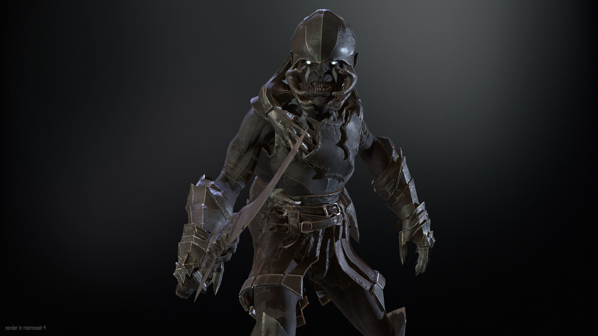 SkinnyOrc20 Low-poly 3D model_4