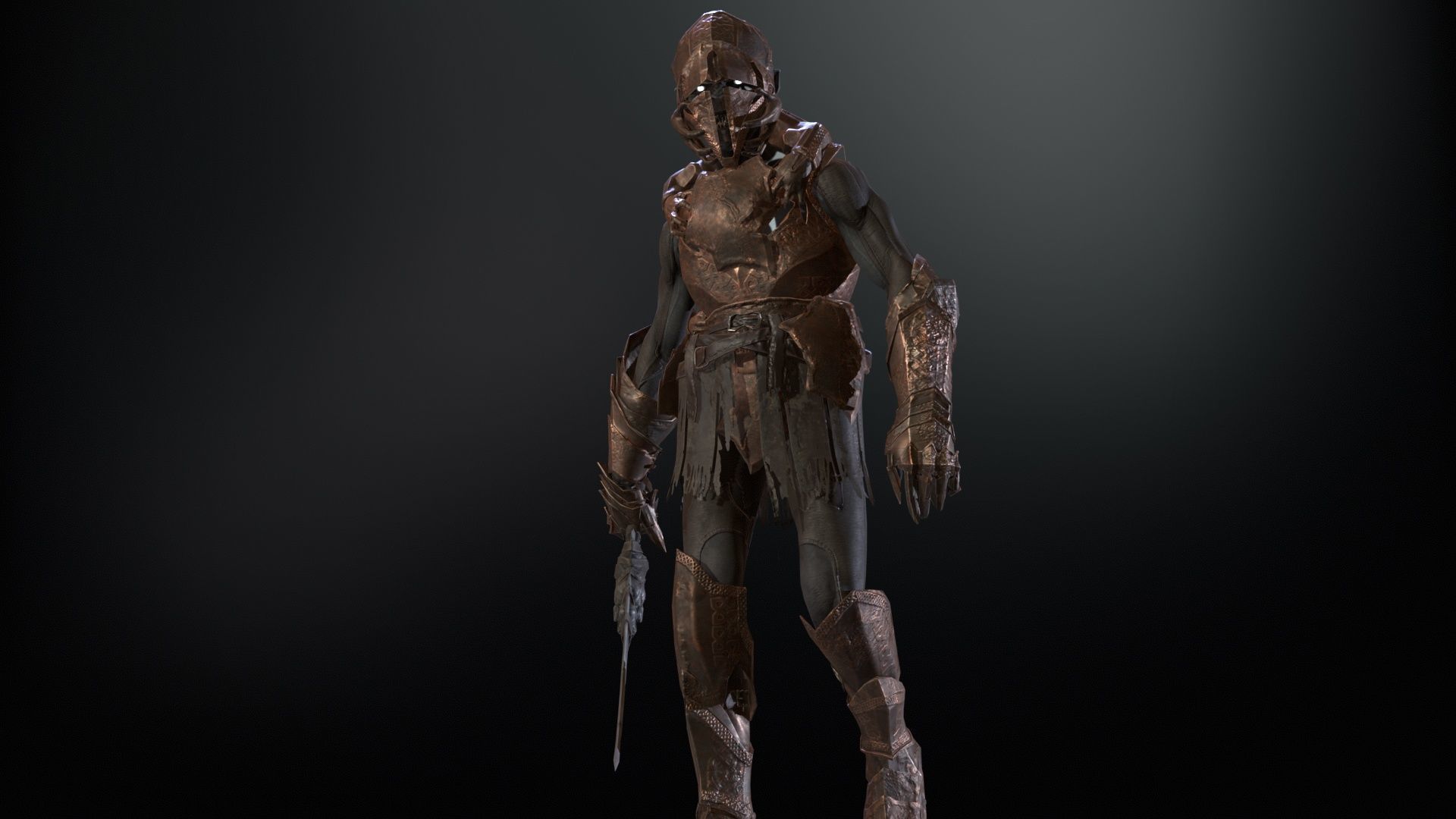 SkinnyOrc20 Low-poly 3D model_14