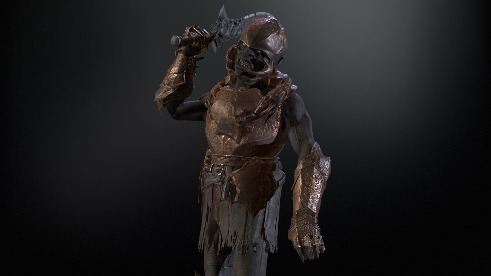 SkinnyOrc20 Low-poly 3D model_10