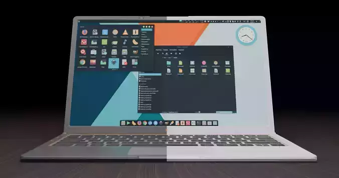 Game ready laptop model Low-poly 3D model