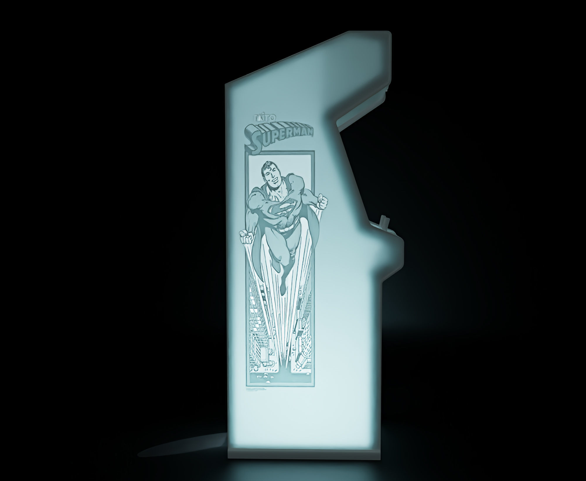 Superman Arcade Cabinet with Lithophane 3D print model_1