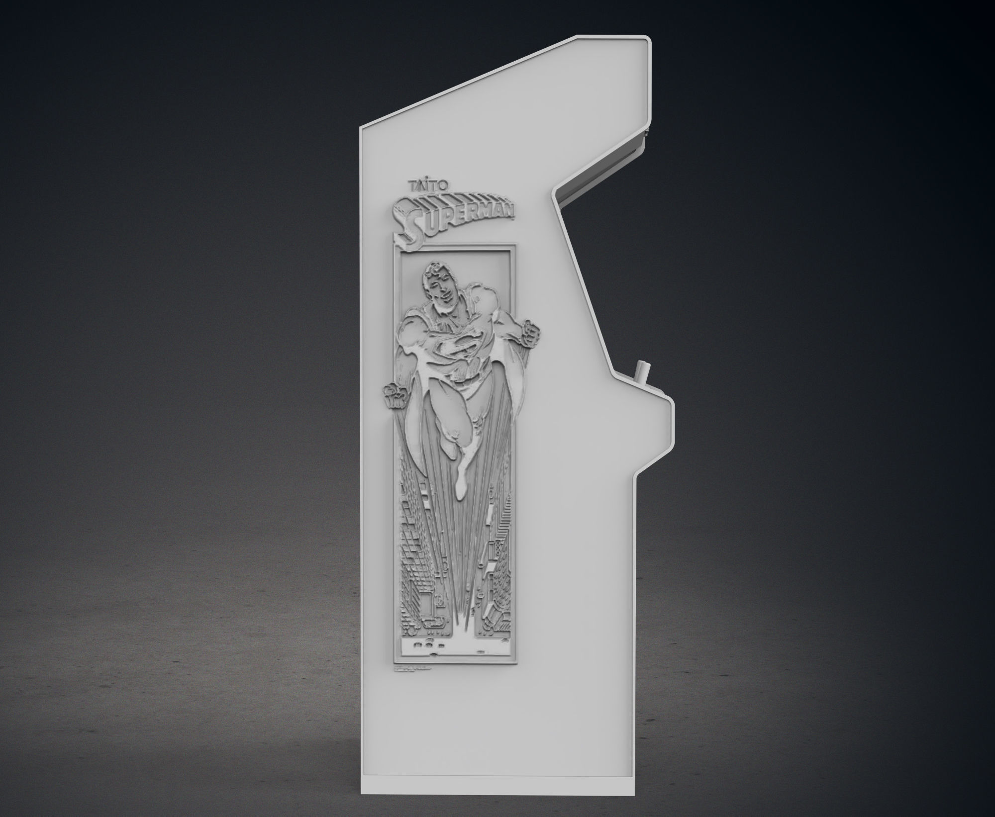 Superman Arcade Cabinet with Lithophane 3D print model_8