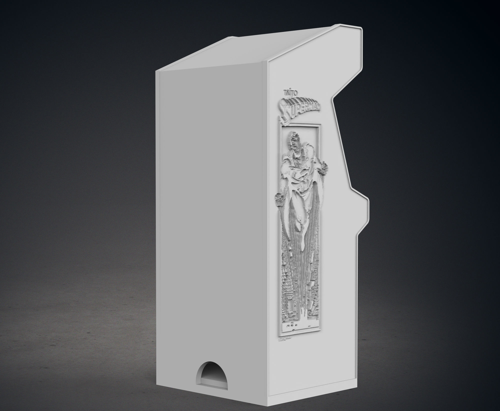 Superman Arcade Cabinet with Lithophane 3D print model_7