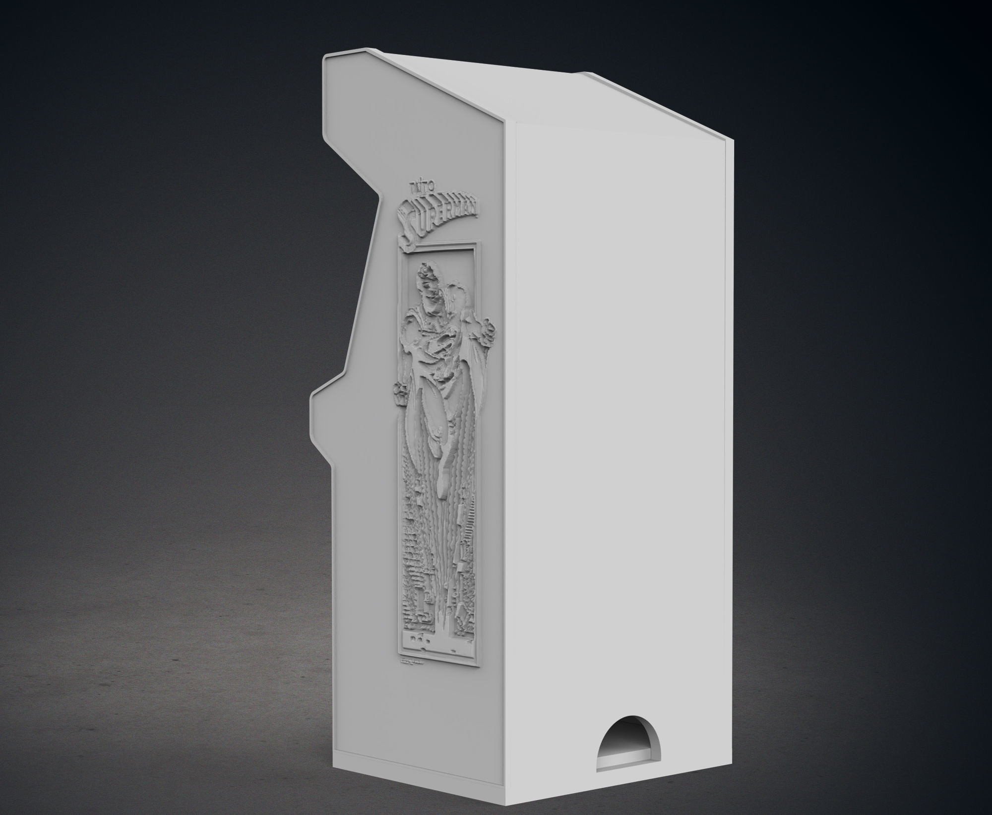 Superman Arcade Cabinet with Lithophane 3D print model_5