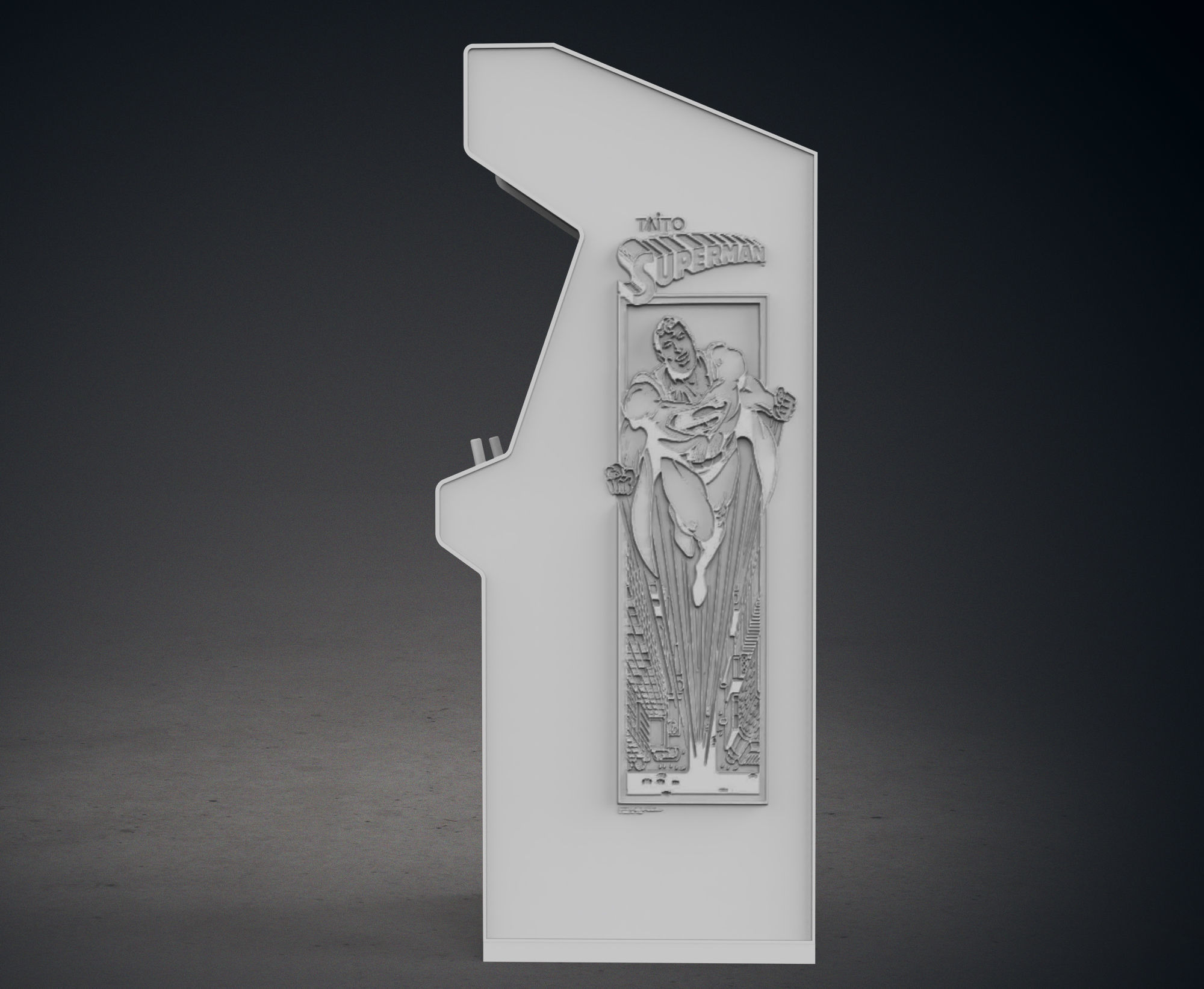 Superman Arcade Cabinet with Lithophane 3D print model_4